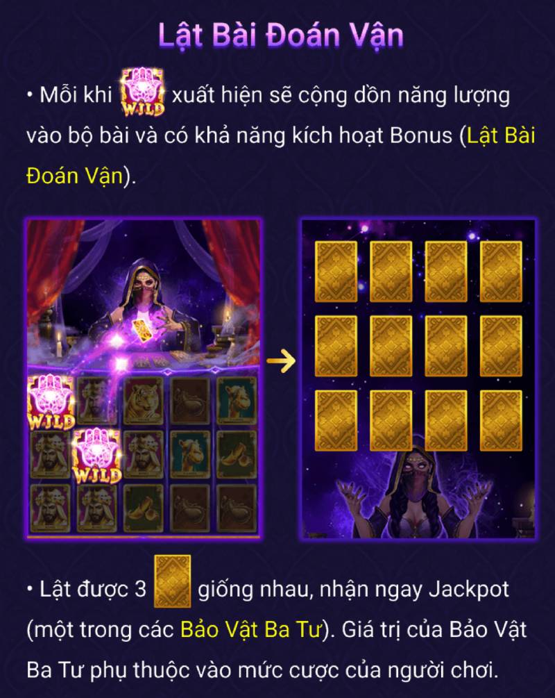 Bảo Vật Ba Tư Tip Club - Chinh Phục Kho Báu Đầy Bất Ngờ 3 Lật bài đoán vận
